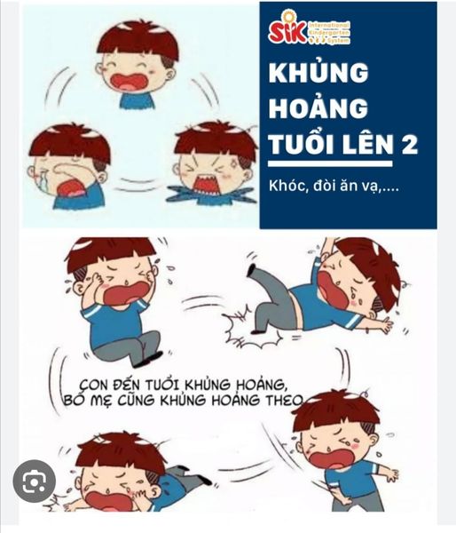 KHỦNG HOẢNG TUỔI LÊN 2 Ở TRẺ 