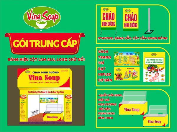 Cháo dinh dưỡng cao cấp từ VinaSoup - Gói kinh doanh trung cấp đáng tin cậy