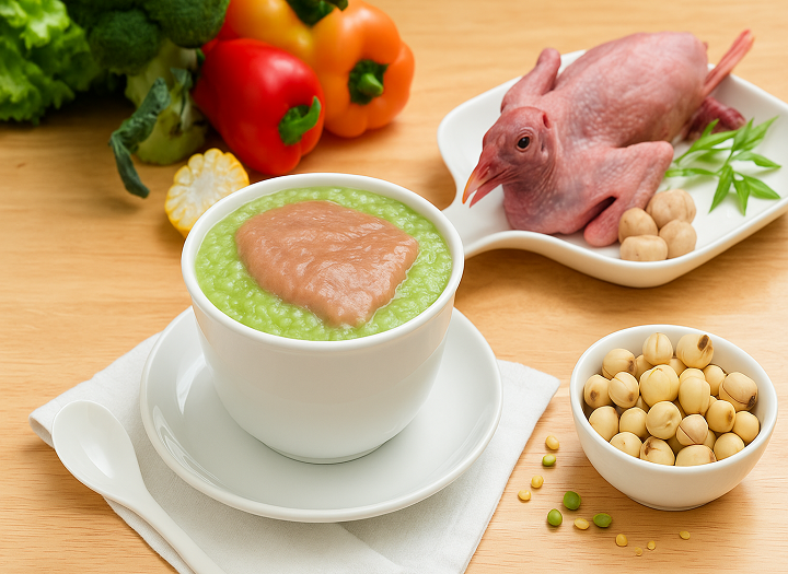 Gợi ý cách nấu cháo bồ câu hạt sen cho bé ngon miệng