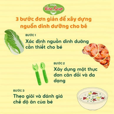 3 BƯỚC ĐƠN GIẢN ĐỂ XÂY DỰNG NGUỒN DINH DƯỠNG CHO BÉ