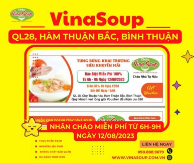 VINASOUP TƯNG BỪNG KHAI TRƯƠNG - NGẬP TRÀN ƯU ĐÃI