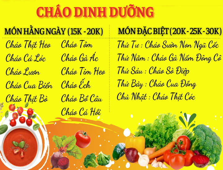 Cách xây dựng thực đơn quán cháo dinh dưỡng đa dạng hấp dẫn
